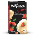Manforce Cocktail Condoms Strawberry & Vannila Flavoured 10's