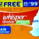 Whisper Choice Wings Pads, Regular, 20 Pads