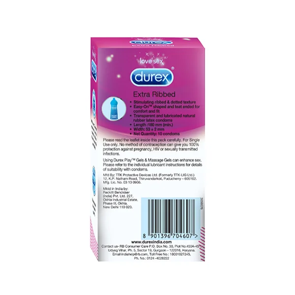 Durex Condoms Extra Ribbed - Image 2