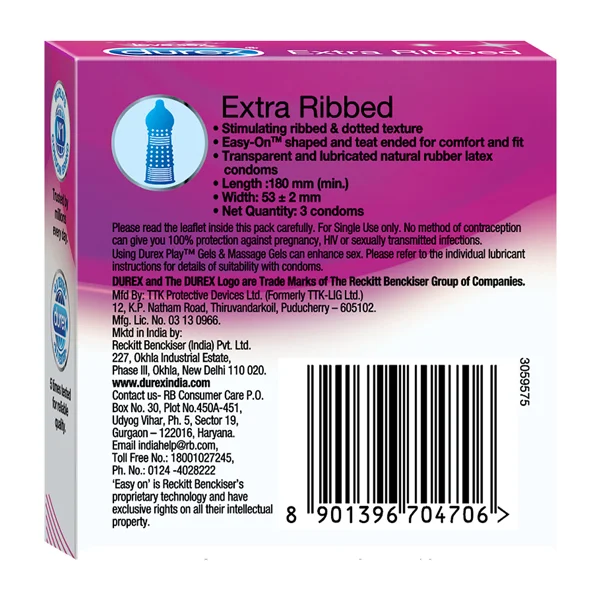 Durex Condoms Extra Ribbed - Image 6