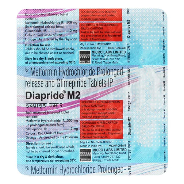Diapride M2 Tablet PR - Image 2